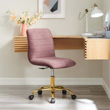 Ripple Armless Performance Velvet Office Chair by Modway