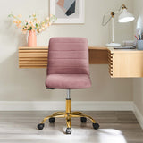 Ripple Armless Performance Velvet Office Chair by Modway