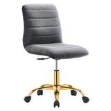 Ripple Armless Performance Velvet Office Chair by Modway