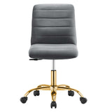 Ripple Armless Performance Velvet Office Chair by Modway