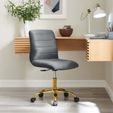 Ripple Armless Performance Velvet Office Chair by Modway