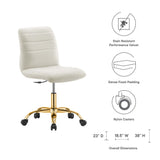 Ripple Armless Performance Velvet Office Chair by Modway