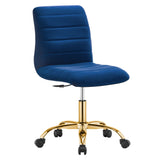 Ripple Armless Performance Velvet Office Chair by Modway