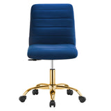 Ripple Armless Performance Velvet Office Chair by Modway