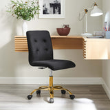 Prim Armless Performance Velvet Office Chair by Modway