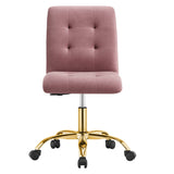 Prim Armless Performance Velvet Office Chair by Modway