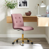 Prim Armless Performance Velvet Office Chair by Modway