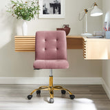 Prim Armless Performance Velvet Office Chair by Modway