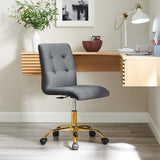 Prim Armless Performance Velvet Office Chair by Modway