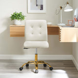 Prim Armless Performance Velvet Office Chair by Modway