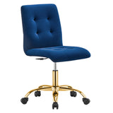 Prim Armless Performance Velvet Office Chair by Modway