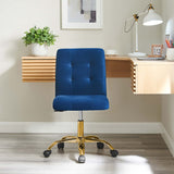 Prim Armless Performance Velvet Office Chair by Modway