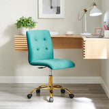 Prim Armless Performance Velvet Office Chair by Modway