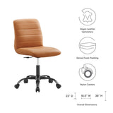 Ripple Armless Vegan Leather Office Chair by Modway