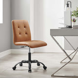 Prim Armless Vegan Leather Office Chair by Modway