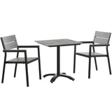 Maine 3 Piece Outdoor Patio Dining Set by Lefancy