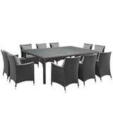 Sojourn 9 Piece Outdoor Patio Sunbrella® Dining Set by Lefancy