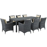 Summon 4 Piece Outdoor Patio Sunbrella® Dining Set by Lefancy