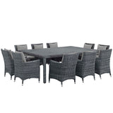 Summon 9 Piece Outdoor Patio Sunbrella® Dining Set by Lefancy