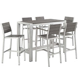 Shore 9 Piece Outdoor Patio Aluminum Dining Set by Lefancy