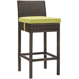 Conduit Outdoor Patio Wicker Rattan Bar Stool by Lefancy