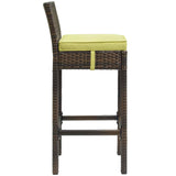 Conduit Outdoor Patio Wicker Rattan Bar Stool by Lefancy