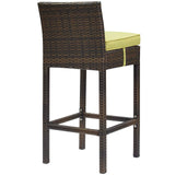 Conduit Outdoor Patio Wicker Rattan Bar Stool by Lefancy