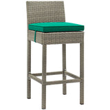 Conduit Outdoor Patio Wicker Rattan Bar Stool by Lefancy