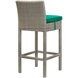 Conduit Outdoor Patio Wicker Rattan Bar Stool by Lefancy