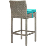 Conduit Outdoor Patio Wicker Rattan Bar Stool by Lefancy