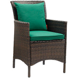 Conduit Outdoor Patio Wicker Rattan Bar Stool by Lefancy