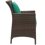 Conduit Outdoor Patio Wicker Rattan Bar Stool by Lefancy