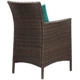 Conduit Outdoor Patio Wicker Rattan Bar Stool by Lefancy