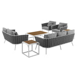 Shore 3 Piece Outdoor Patio Aluminum Pub Set by Lefancy