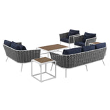 Shore 3 Piece Outdoor Patio Aluminum Pub Set by Lefancy