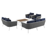 Stance 7 Piece Outdoor Patio Aluminum Dining Set by Lefancy