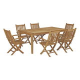 Shore 9 Piece Outdoor Patio Aluminum Dining Set by Lefancy