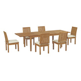 Shore 9 Piece Outdoor Patio Aluminum Dining Set by Lefancy