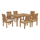 Marina 11 Piece Outdoor Patio Teak Dining Set by Lefancy