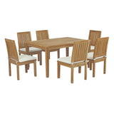 Marina 11 Piece Outdoor Patio Teak Dining Set by Lefancy