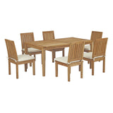 Marina 11 Piece Outdoor Patio Teak Dining Set by Lefancy