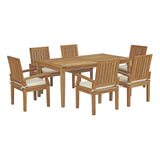 Marina 7 Piece Outdoor Patio Teak Dining Set by Lefancy