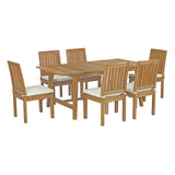 Marina 7 Piece Outdoor Patio Teak Dining Set by Lefancy