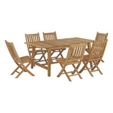 Marina 7 Piece Outdoor Patio Teak Dining Set by Lefancy