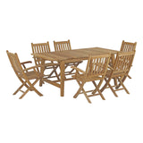 Marina 7 Piece Outdoor Patio Teak Dining Set by Lefancy