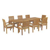 Marina 7 Piece Outdoor Patio Teak Dining Set by Lefancy