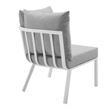 Riverside Outdoor Patio Aluminum Armless Chair by Lefancy