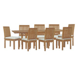 Conduit 7 Piece Outdoor Patio Wicker Rattan Dining Set by Lefancy