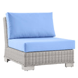 Conway Outdoor Patio Wicker Rattan Right-Arm Chair by Lefancy