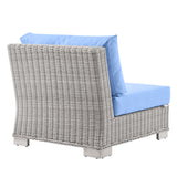 Conway Outdoor Patio Wicker Rattan Right-Arm Chair by Lefancy